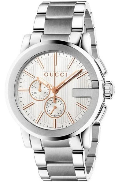 GUCCI G-Chrono YA101201 Silver Dial Men Watch 44mm