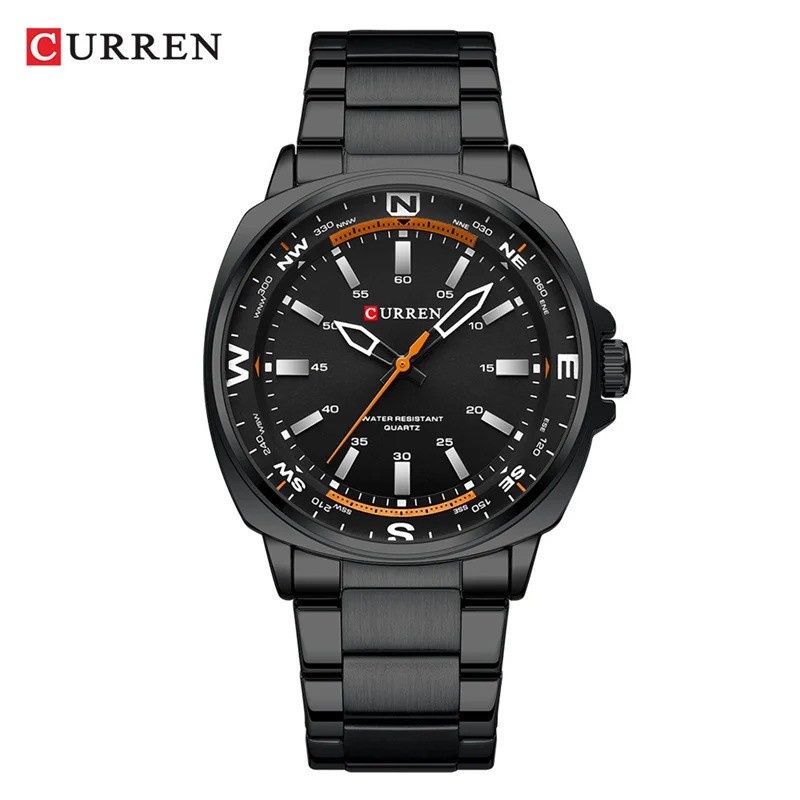 CURREN Men’s Quartz Watch Luxury Business Stainless Steel Waterproof Luminous