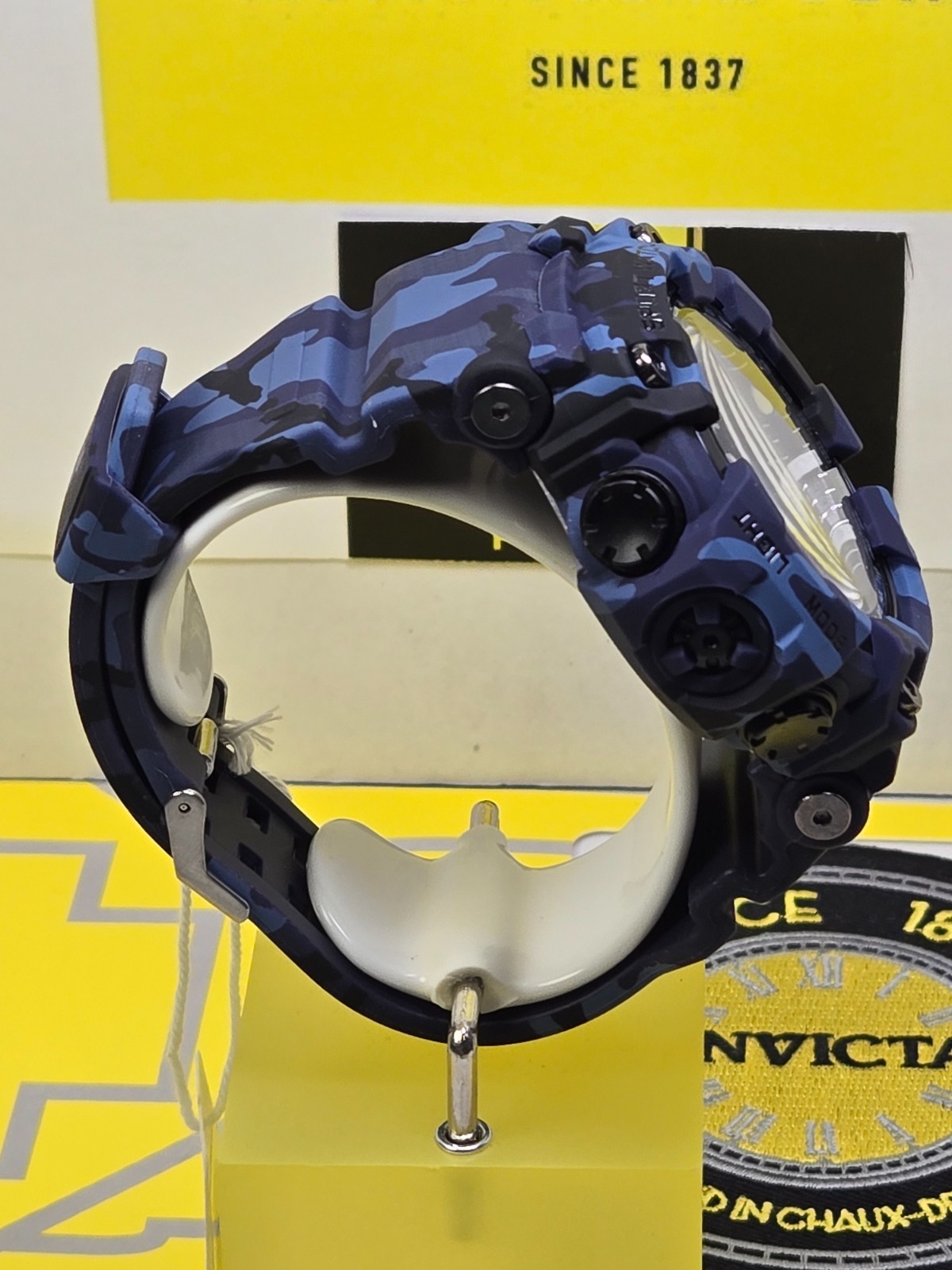 Activa X Invicta BlackOps Multifunction Digital Men’s Watch 56mm Camo Blue NEW