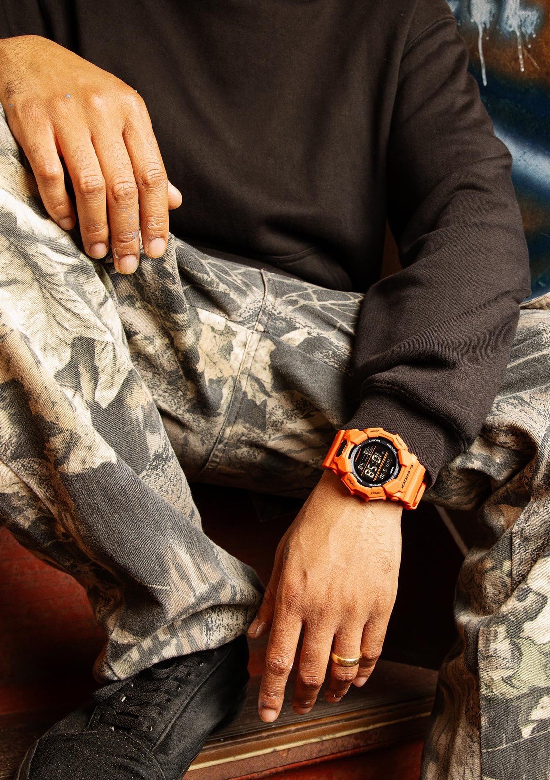 CASIO Long-Life Battery (Biomass Plastic) GD-010-4JF Men’s Orange