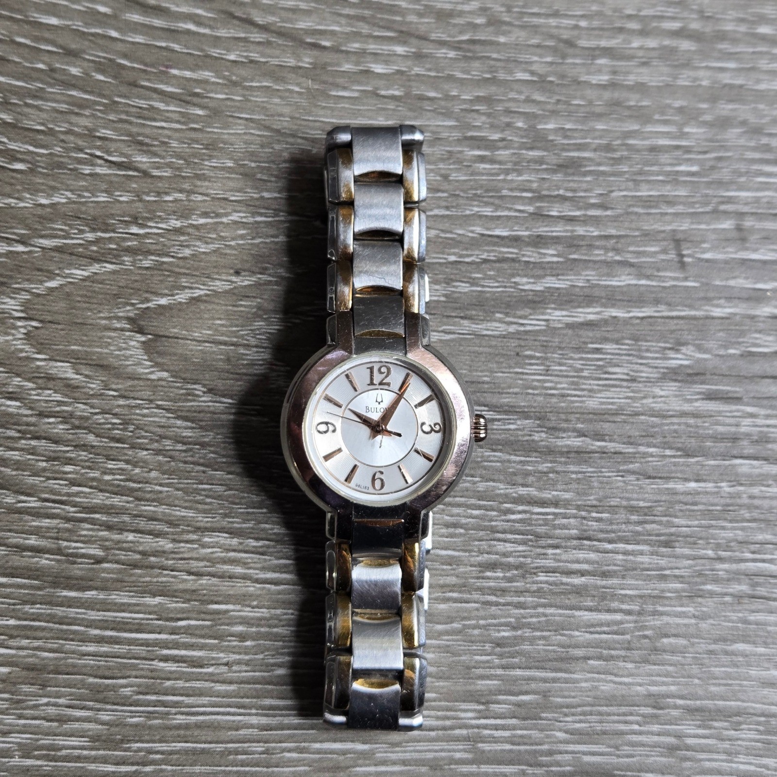 Bulova 98L153 Women’s Watch Quartz Silver Rose Gold 27MM 6.25″ Two-Tone Gift