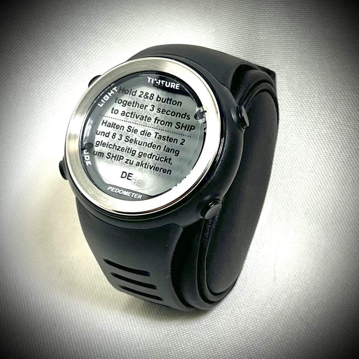 TIMEURE TUP808 Digital Pedometer Watch – Step Counter, No App Needed, Waterproof