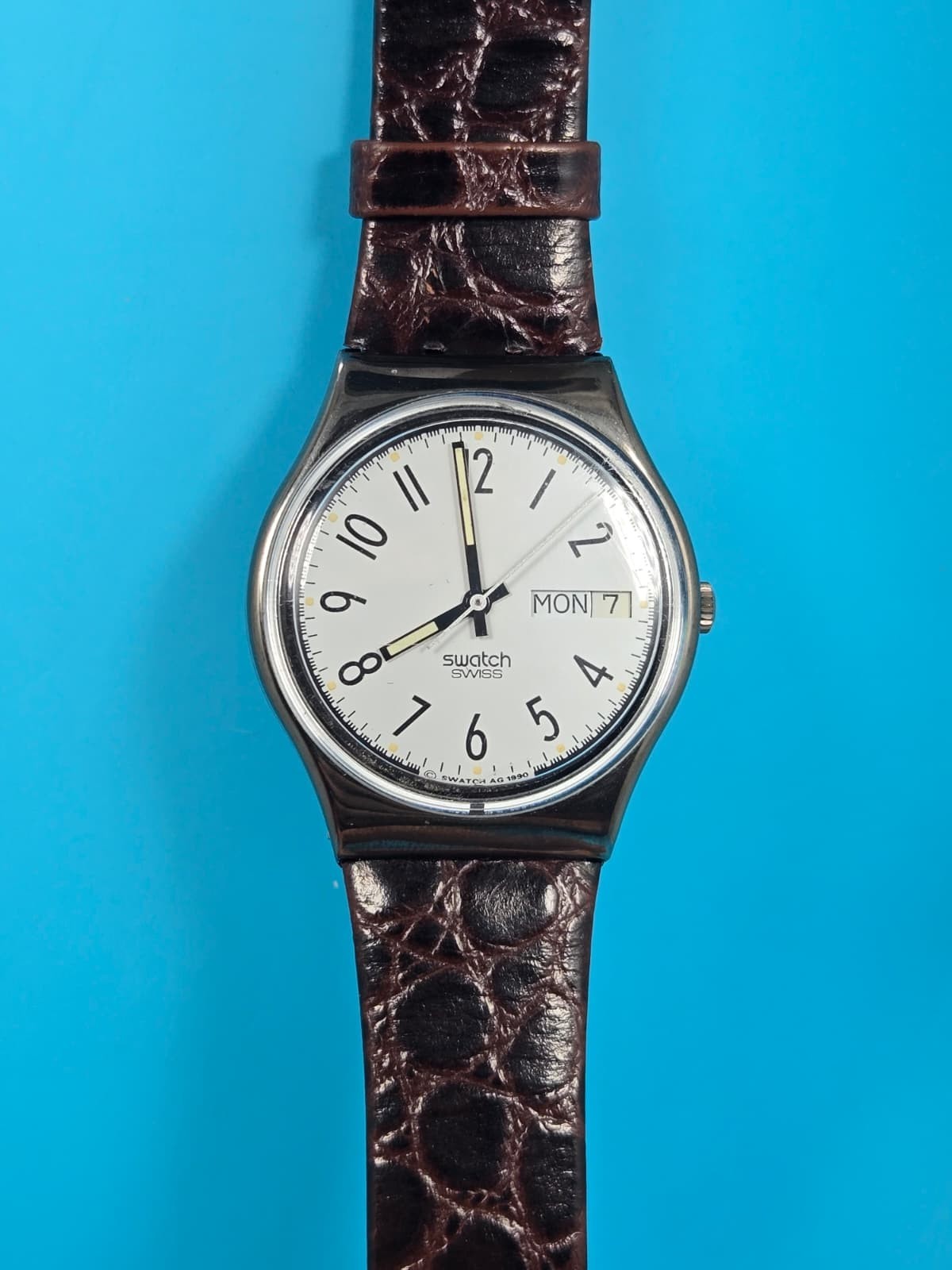 Swatch Standards 1990 – GX707 – English Breakfast Swiss Made 34mm Watch