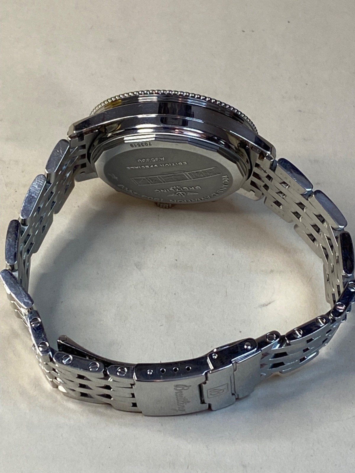 PAPERS Breitling Navitimer Montbrillant BLACK Steel 42mm A35330 Watch BOX MINT