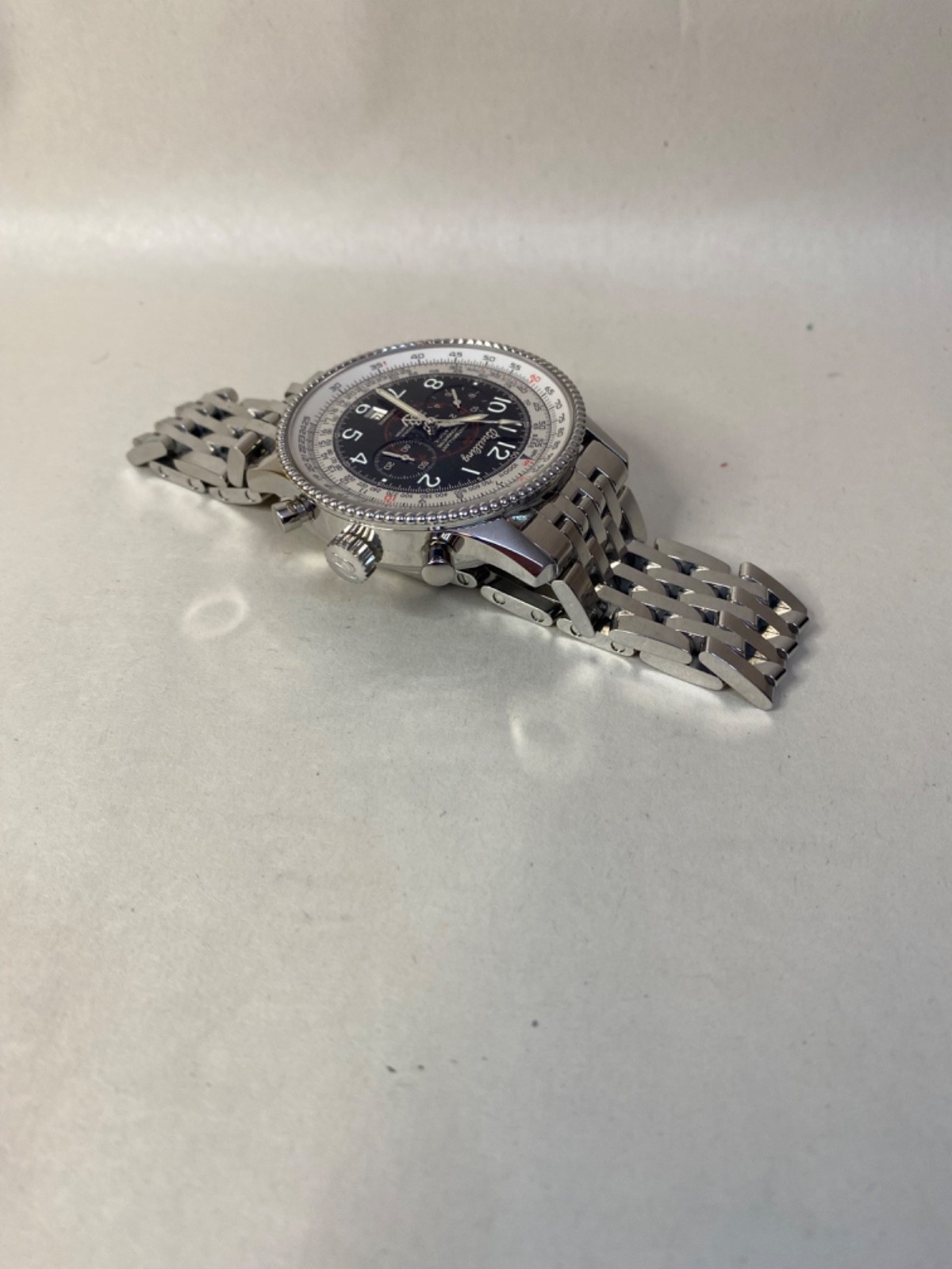 PAPERS Breitling Navitimer Montbrillant BLACK Steel 42mm A35330 Watch BOX MINT