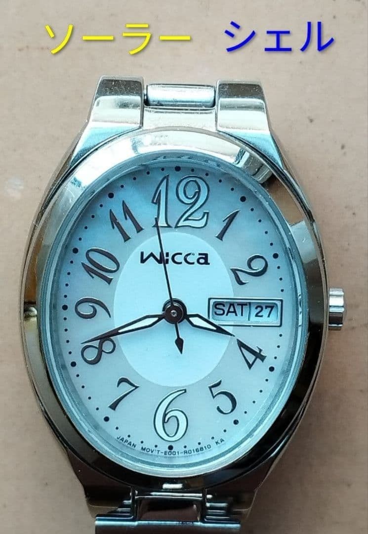 Citizen Wicca Solar Watch Day Date Shell Dial 16 8 cm Analog LS421 Watch
