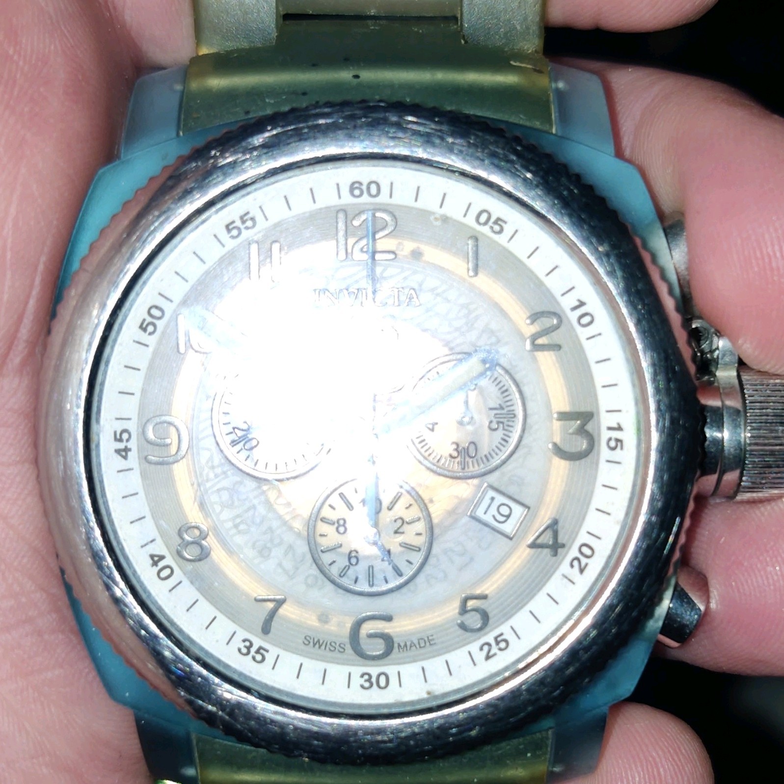 Invicta Anatomic Men’s Watch Orange Chronograph 3900 45mm