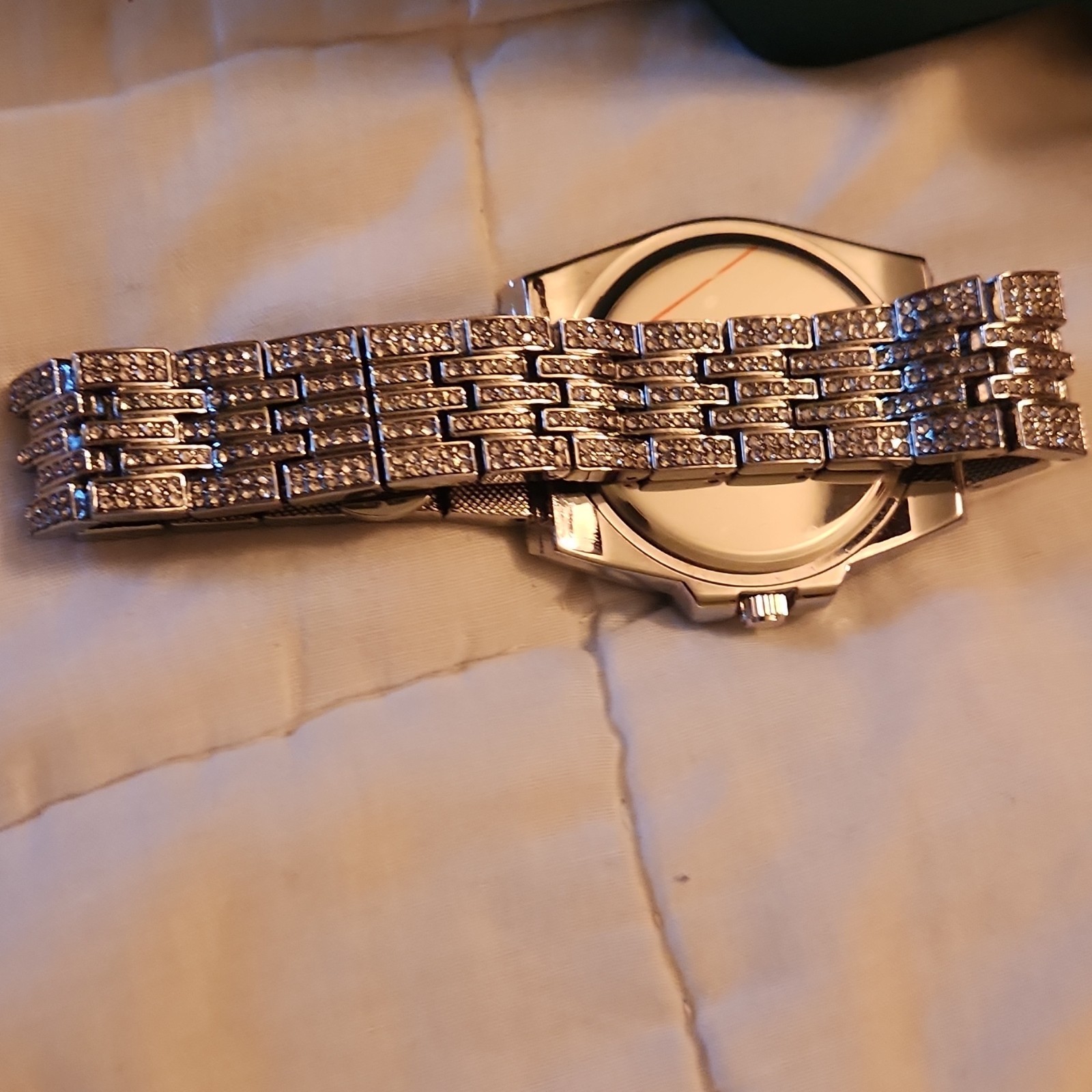 BIBI Luxury Quartz Analog Silver Tone Crystal Dial Date Metal Bracelet w/ Box