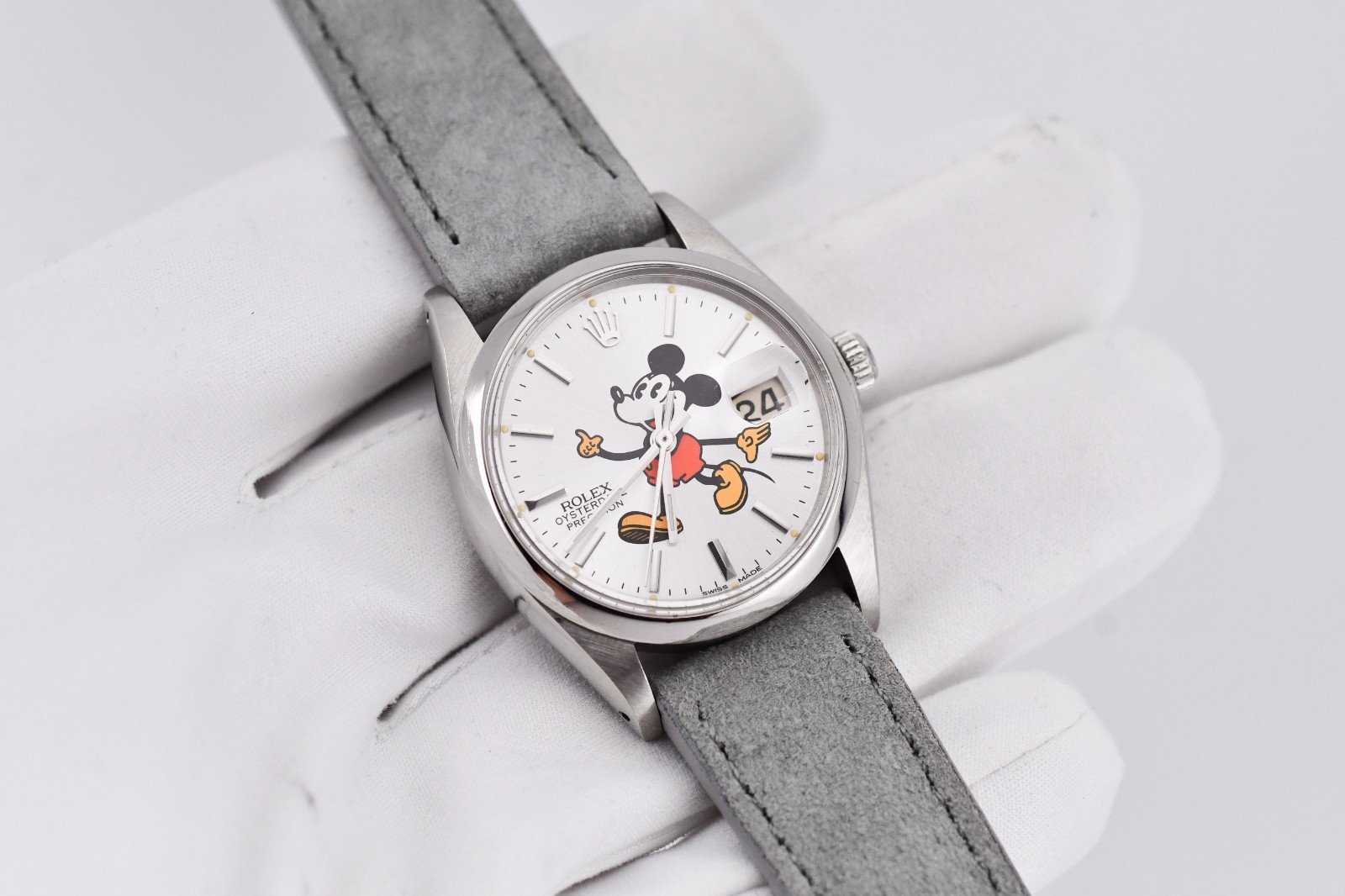 Rolex Oysterdate Precision 6694 Mickey Mouse Dial Manual Winding 1 Year Warranty