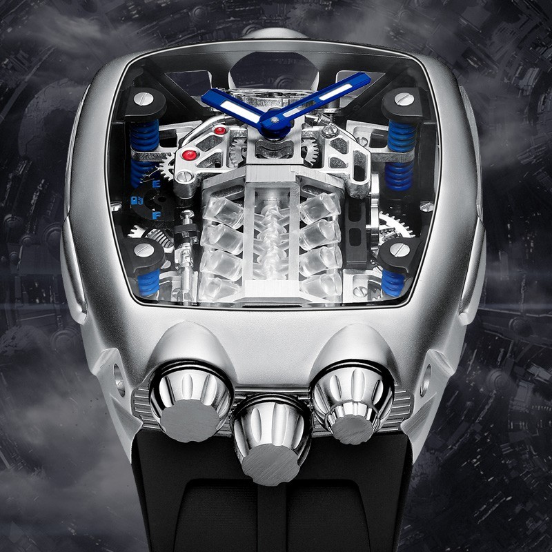 2024 PINDU Men’s Engine Cool Automatic Mechanical Watch Piston Design Trend