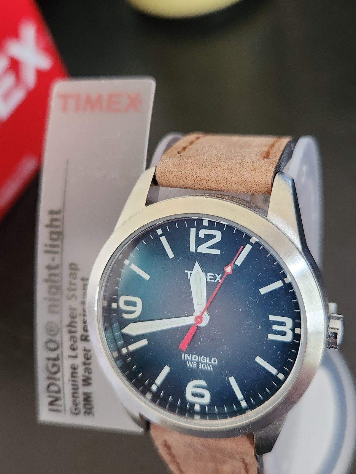 TIMEX WEEKENDER INDIGLO T2N631 BLUE/BROWN QUARTZ WR 30M MEN’S WATCH NEW
