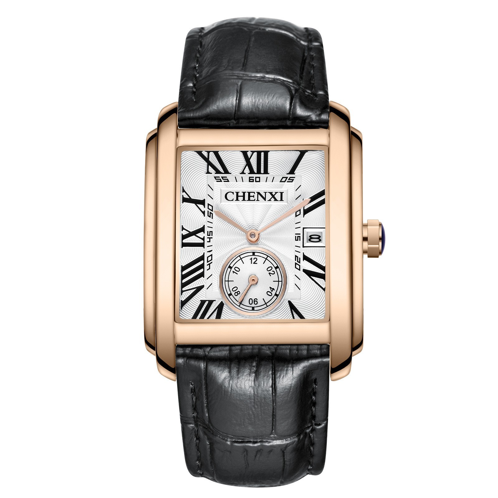 CHENXI Luxury Square Quartz Watch Strap Watch Men