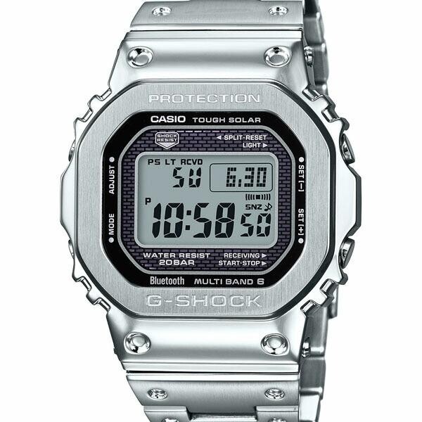 CASIO G-Shock Full Metal Silver Radio Wave Solar Casio GMW-B5000D-1JF Men Watch