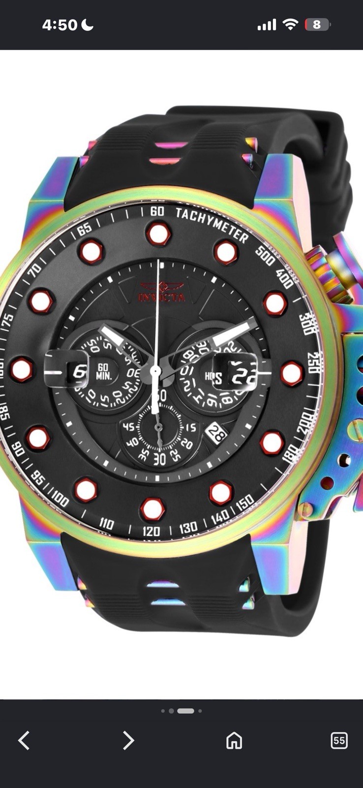 Invicta Men’s 25276 I-force Quartz Multifunction Black Dial Watch