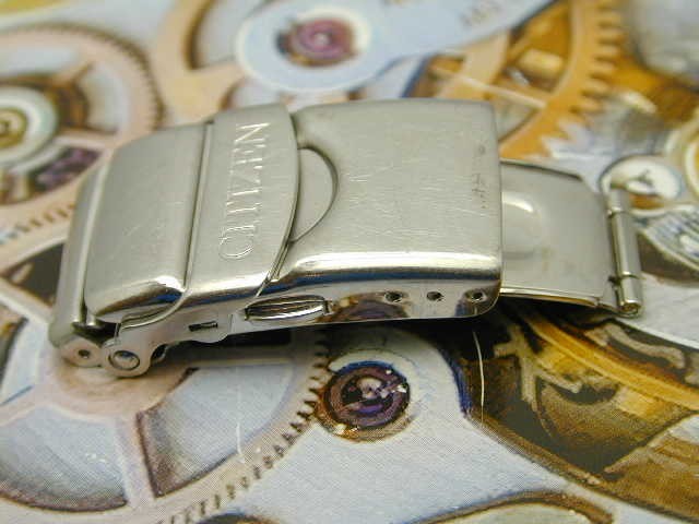 CITIZEN DOUBLE LOCKING FOLD OVER STAINLESS STEEL CLASP 18 MM