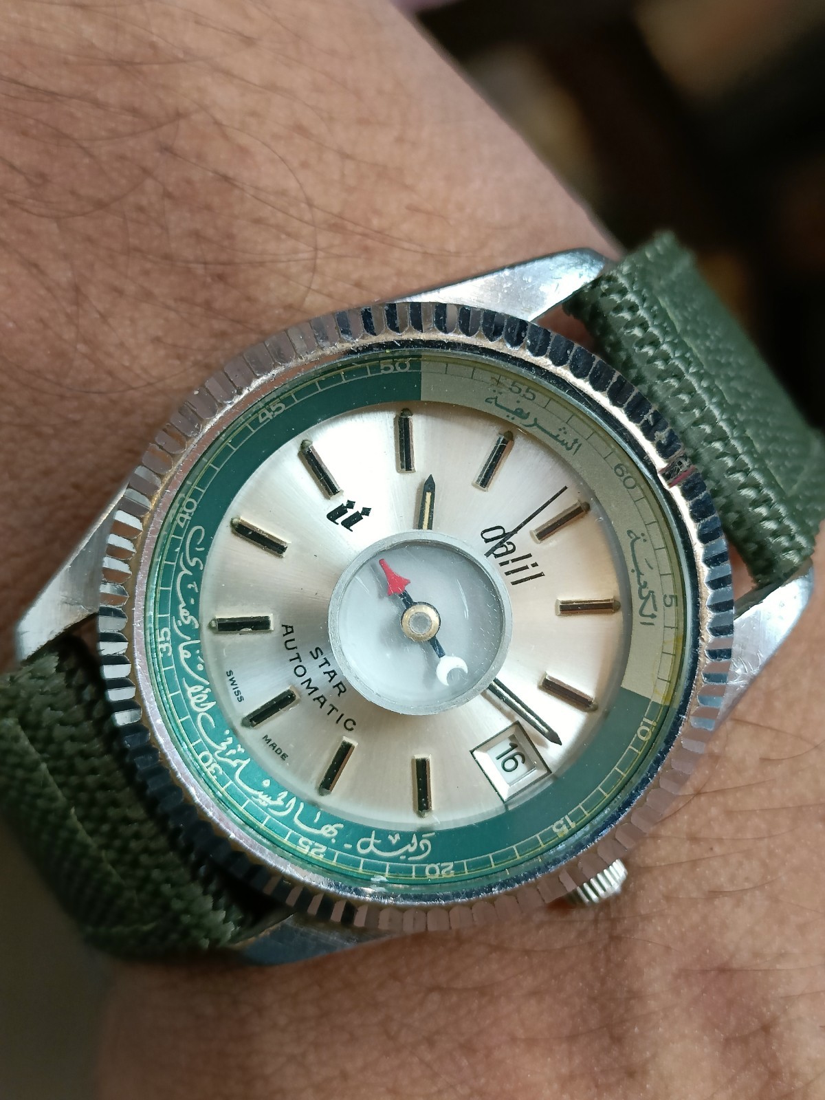 DALIL STAR AUTOMATIC 17J SILVER DIAL 15808 SWISS MEN’S WORKING CONDITION