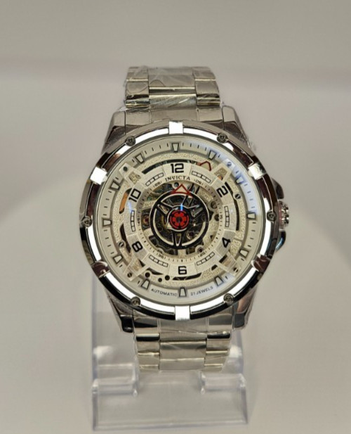 Invicta Racing Interpoint Men’s Automatic Watch 43.5mm, Steel/Steel (70080)