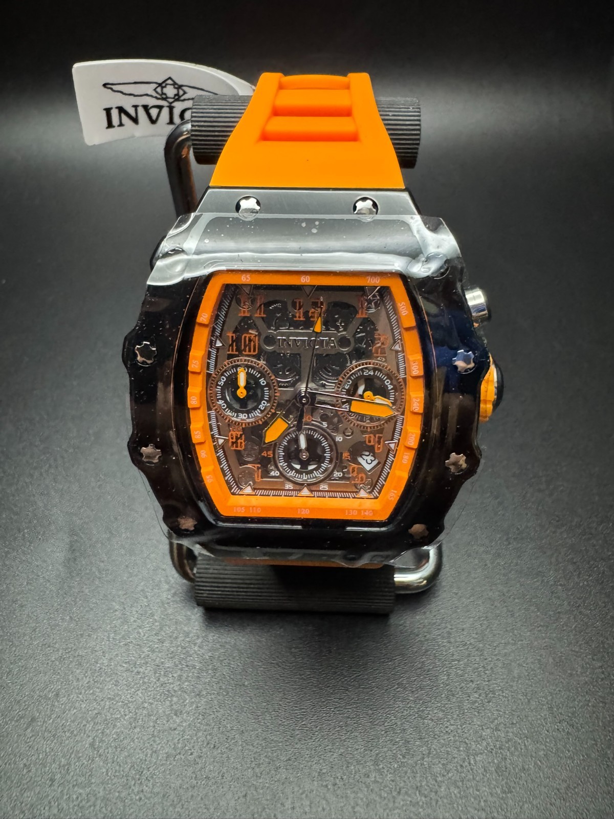 New Invicta Racing 69772 “Valxor” Matte Copper Dial Orange Strap Watch – NIB