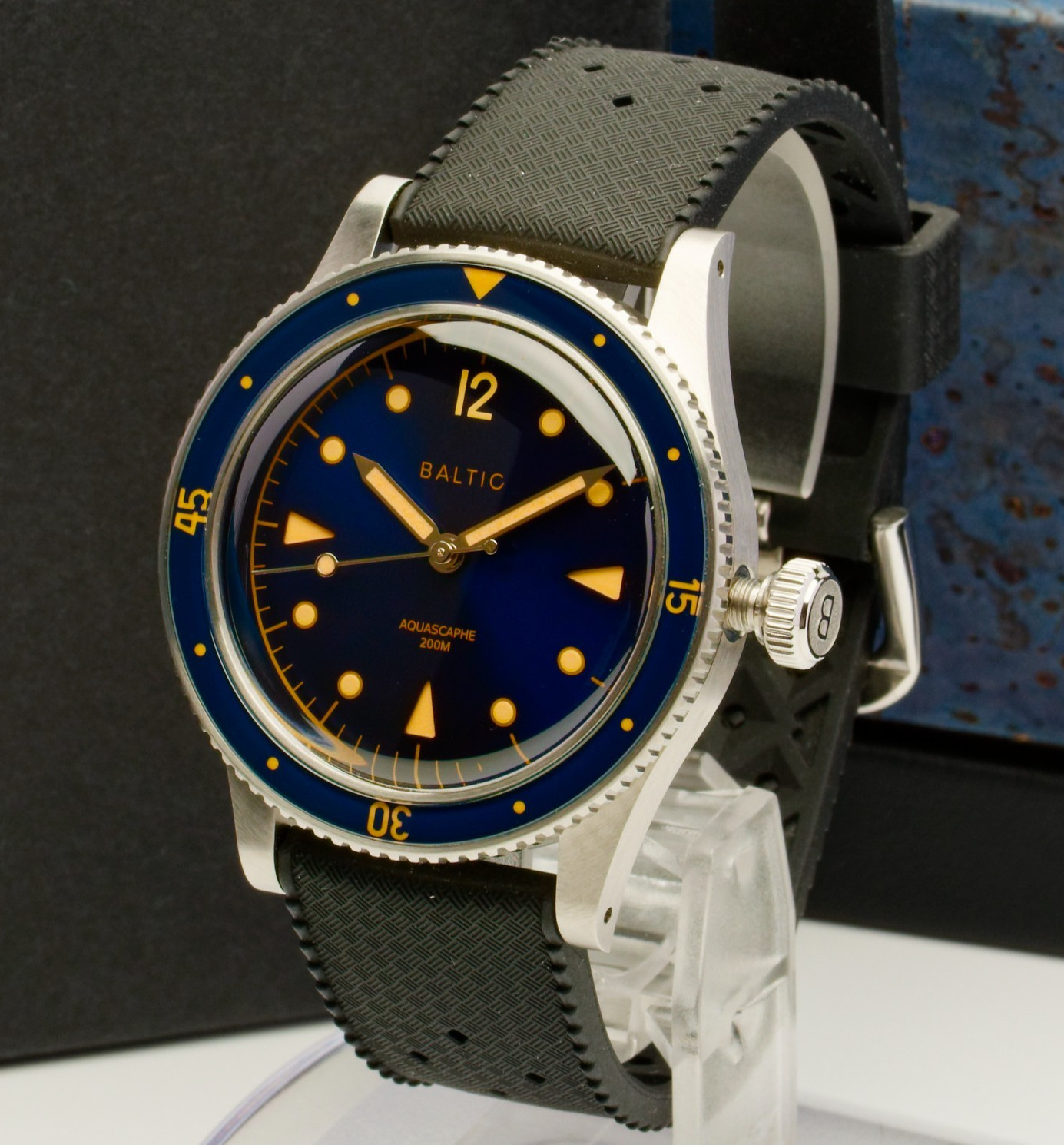 [Near MINT w/ PAPER] BALTIC Aquascaphe Blue Dial 20ATM Automatic Men’s Watch