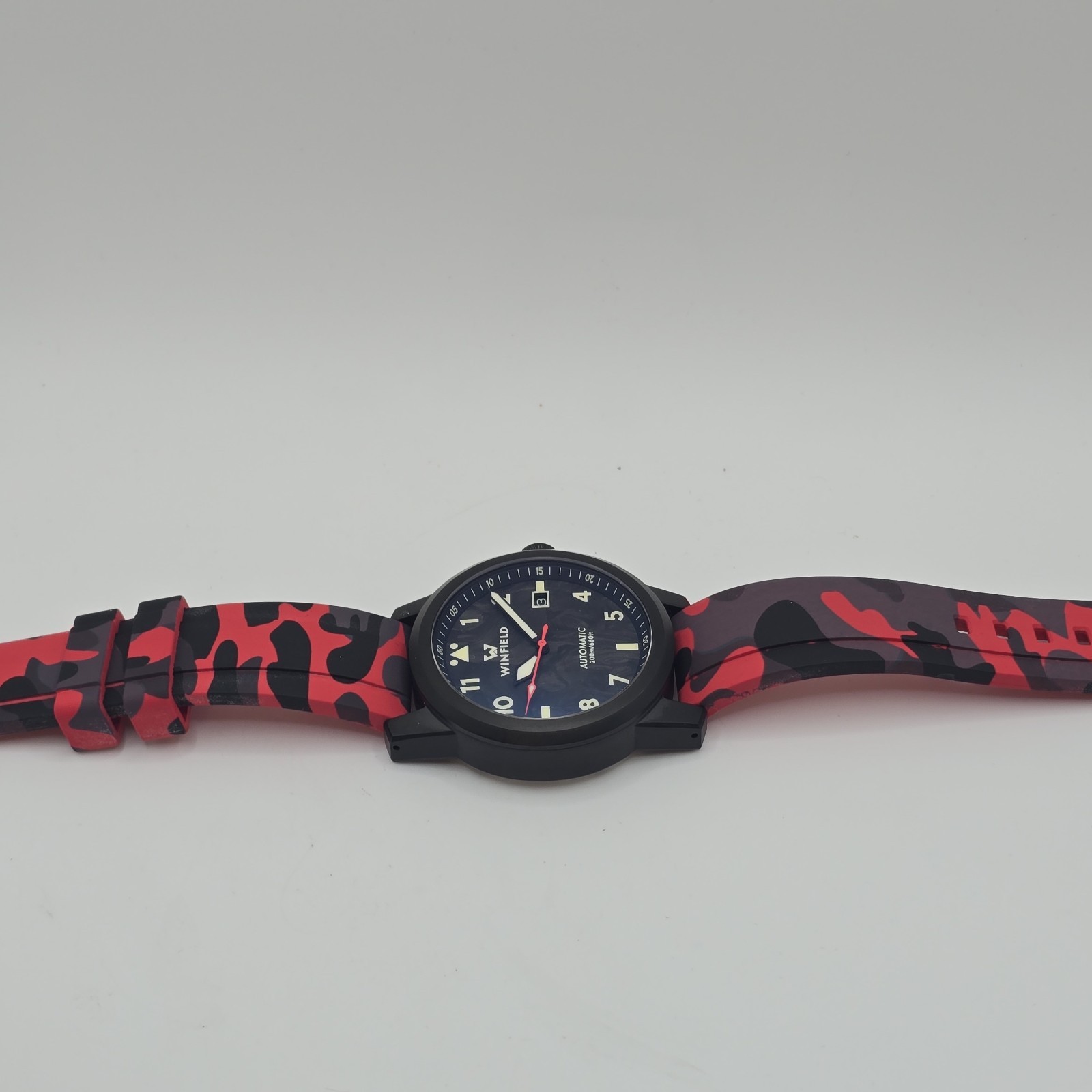 Winfield Men’s Automatic Watch Carbon Lead Covert 41mm Black Dial