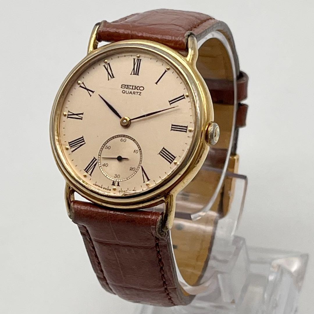 Seiko Gold Small Second Quartz Watch 2628-0010 Mens wrist 16.0cm/6.3in