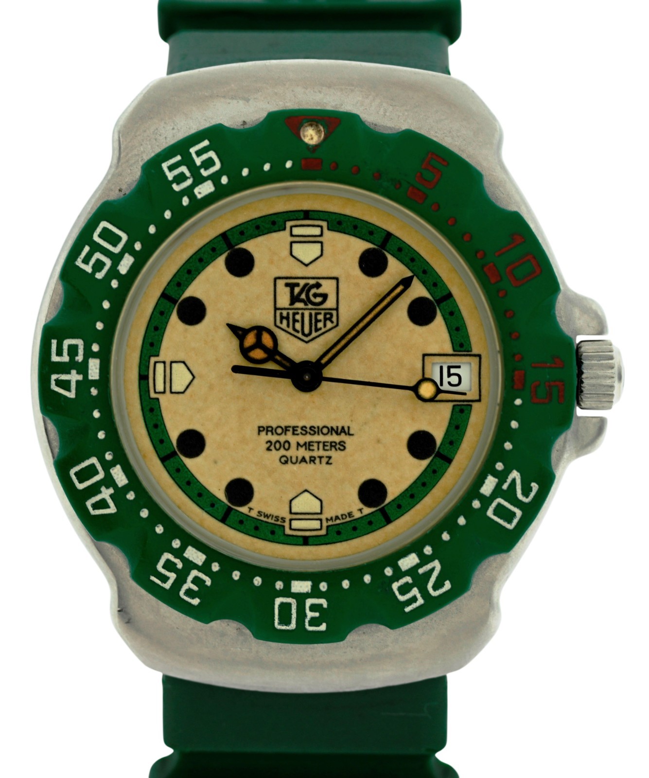 Tag Heuer 35mm Men’s Formula 1 Green Luminous Swiss Made Quartz Watch- WA1212!