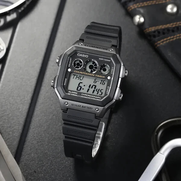 Casio AE1300WH-8AV, Illuminator Watch, Chronograph, Alarm, 10 Year Battery