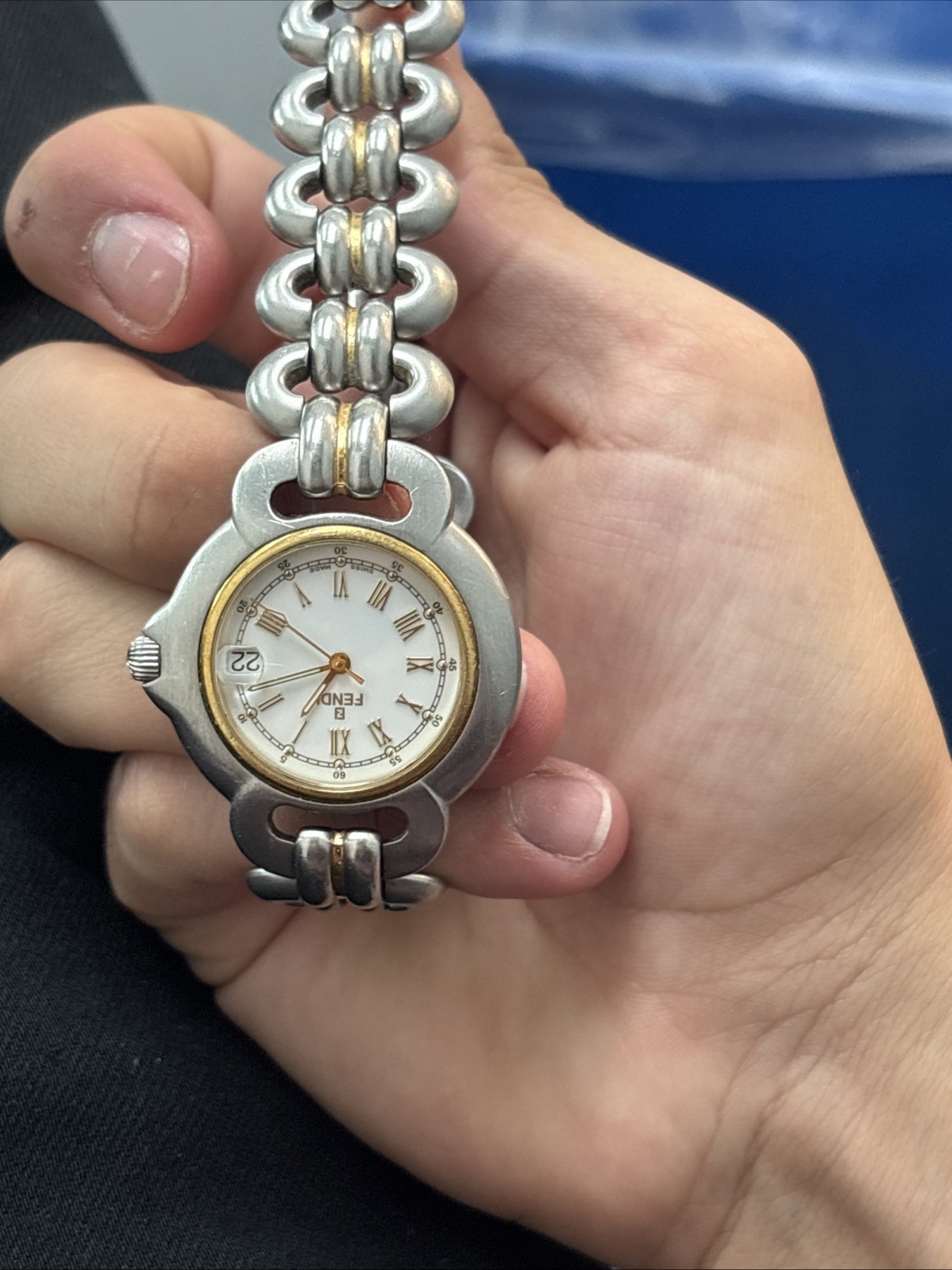 Fendi Watch Two Tone Look Beutiful Dial As Is Stainless Steel
