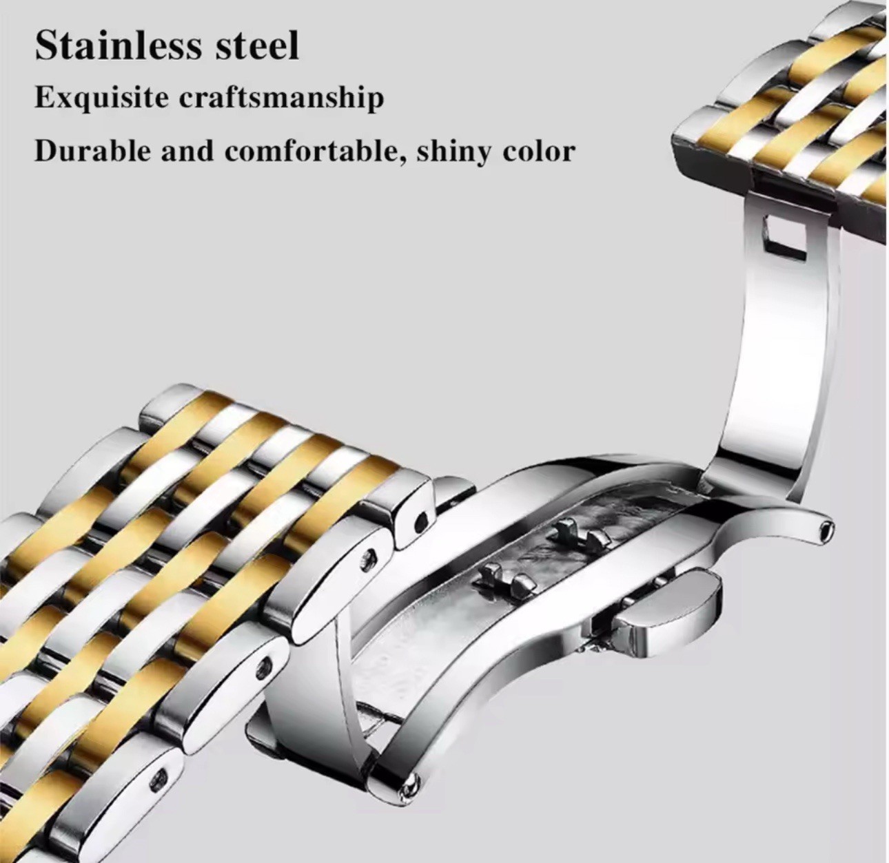 Men Watch Luxury Waterproof Luminous Date Week Stainless Steel Mens Quartz Watch