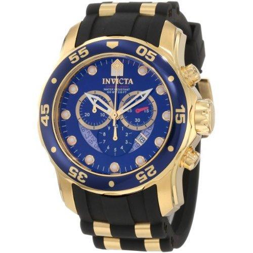 Invicta Men’s Watch Pro Diver Scuba Chronograph Blue Dial Two Tone Strap 6983