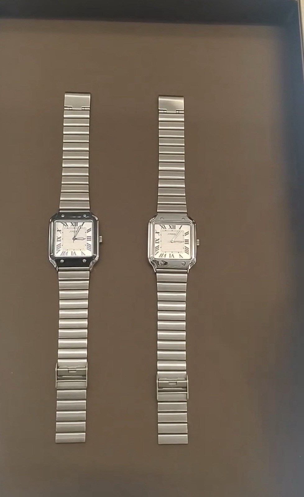 SINOBI Quartz Analogue Square Wristwatch White Roman Dial Silver SS Bracelet