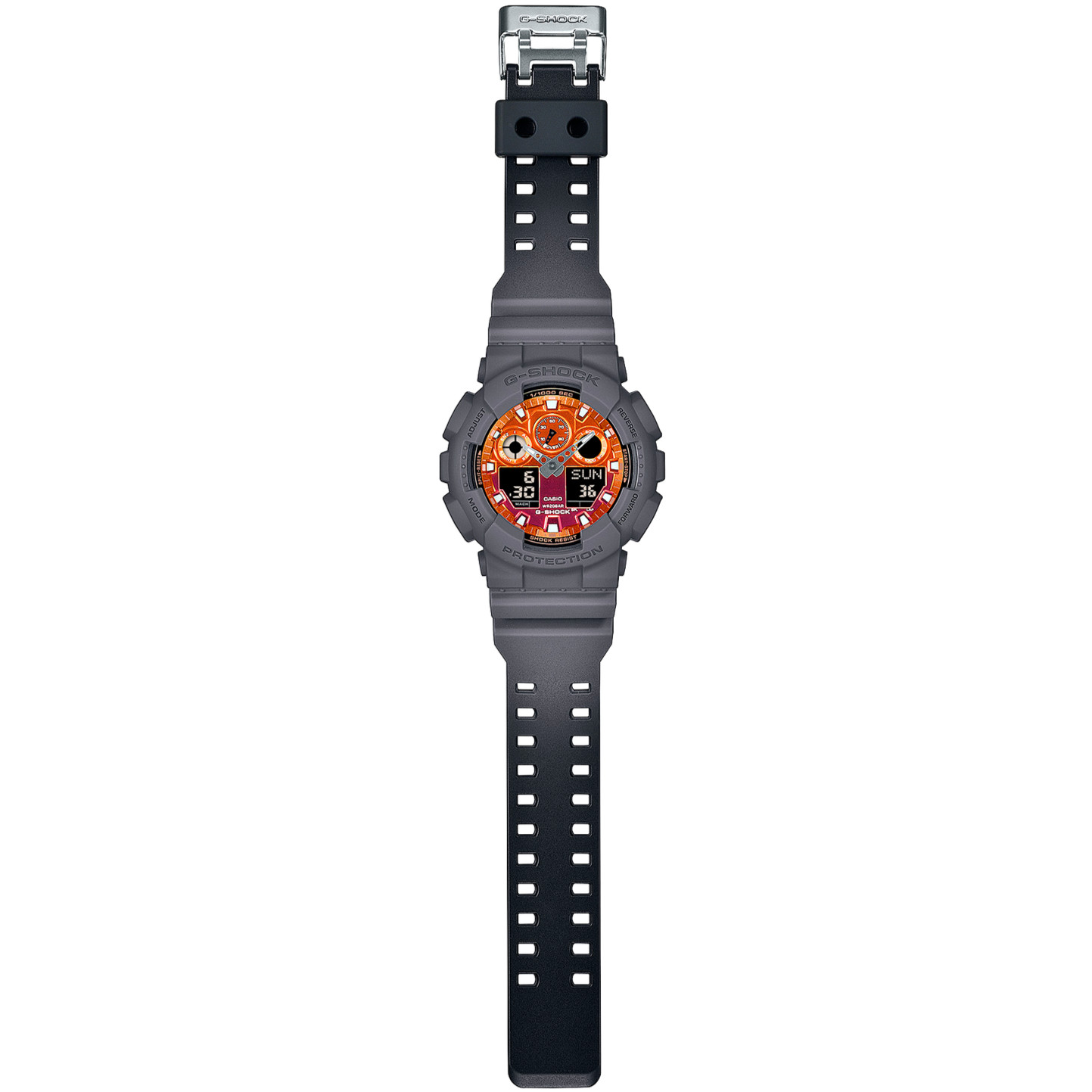 CASIO G-SHOCK GA-100FL-8AJF Flame inside Analog Digital Watch Big Case 51.2mm