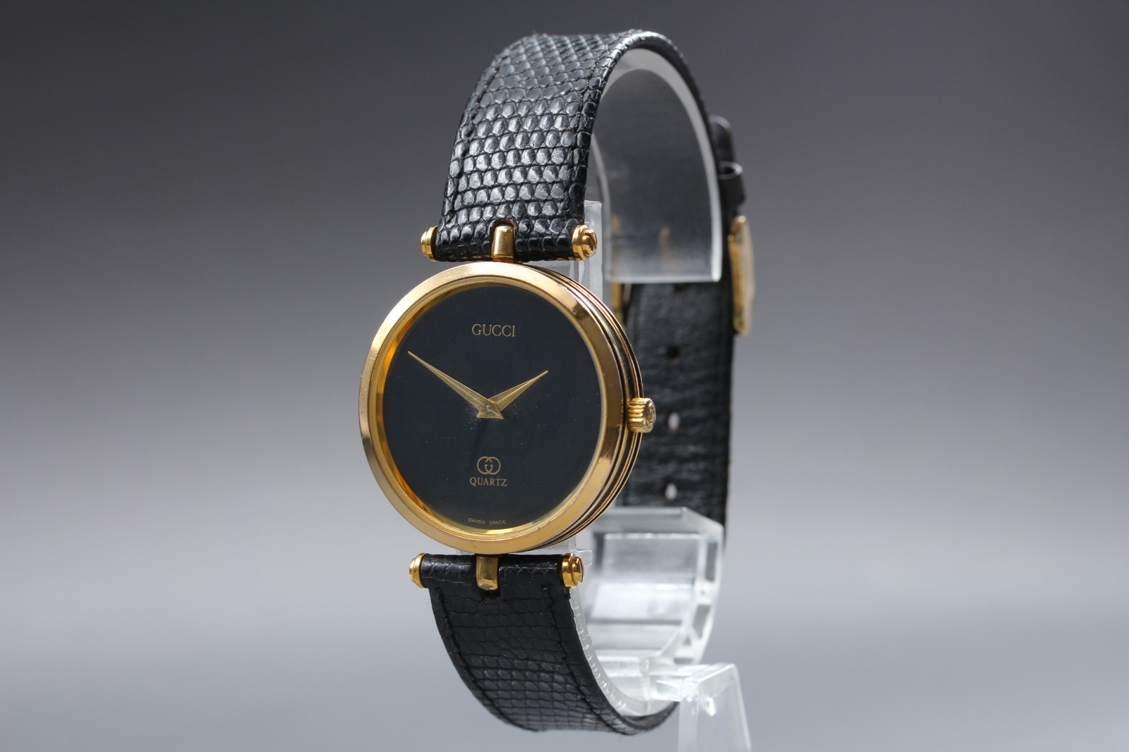 [Exc+5] GUCCI 2000M 30mm Black Dial Quartz Men’s Vintage Watch From Japan