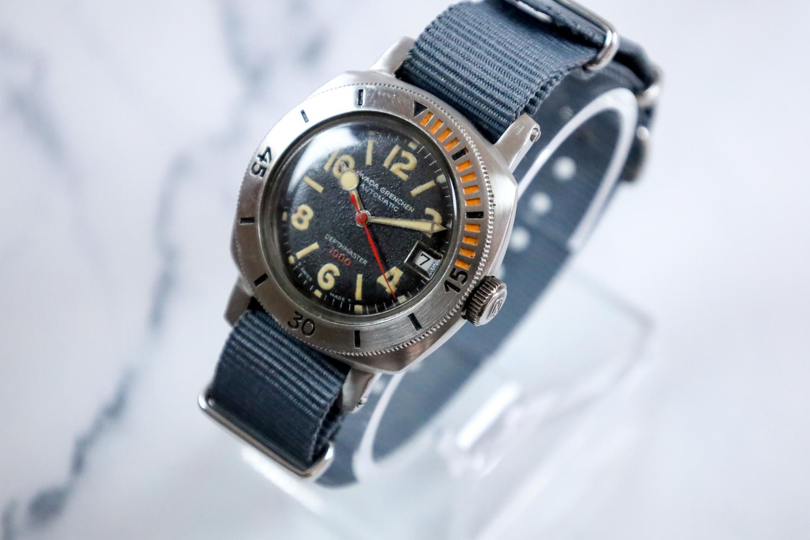 Nivada Grenchen Depthmaster “Mini Panerai” “Pac Man”