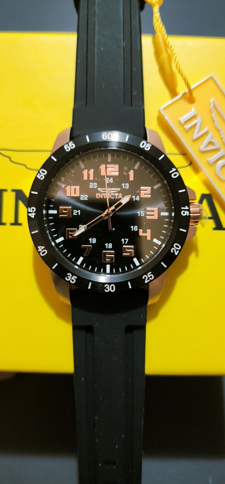 NEW Invicta Stratus Black/Rose Gold Watch 45mm FREE GIFTS & SAME DAY SHIPPING