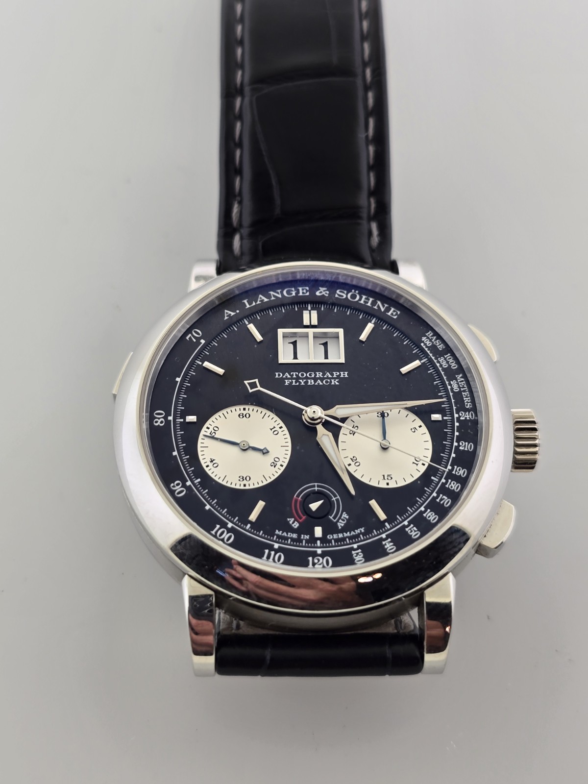 A. Lange & Sohne 405.035 Datograph 41MM Platinum Manual Wind Chrono. 2/2022. B/P