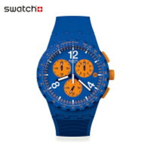 Swatch Watch Primarily Blue SUSN419 Unisex Adults Originals Chrono Plastic