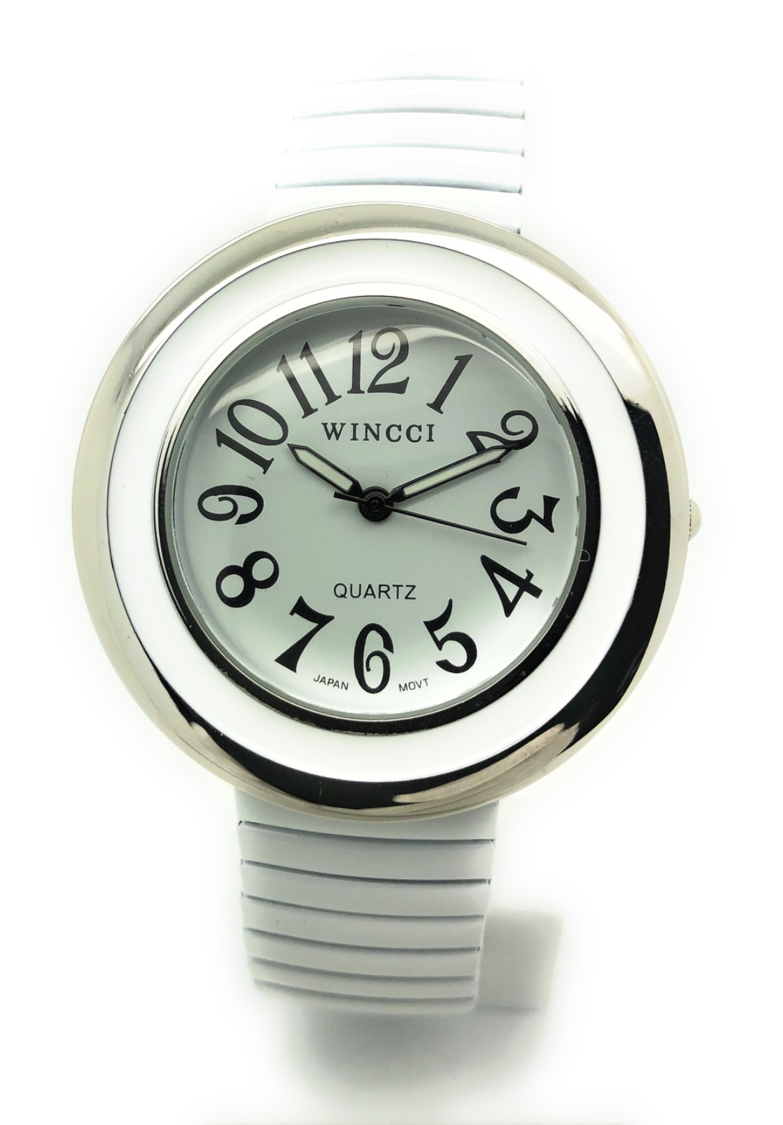 Wincci Ladies Easy Read Numbers Stretch Elastic Band Quartz Fashion Watch