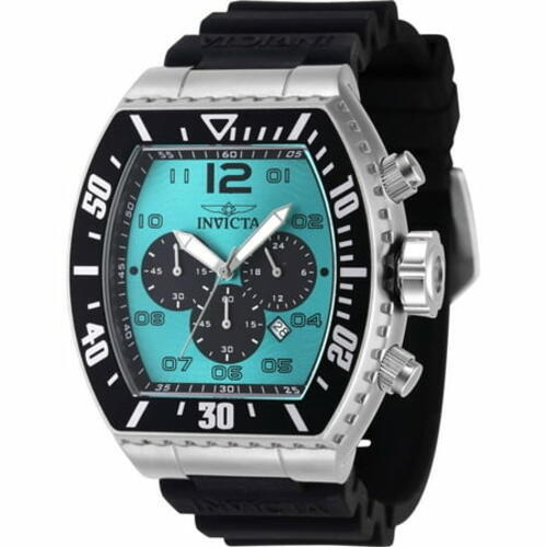 Invicta 47285 Men s Pro Diver Turquoise Black Dial Chrono Watch