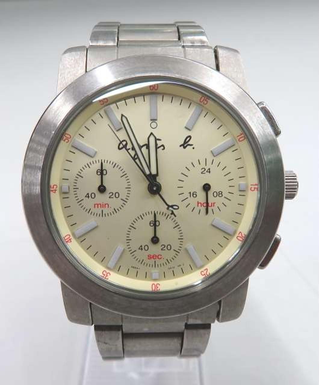AGNES B. Quartz Analog Watch V654-0A10 Used