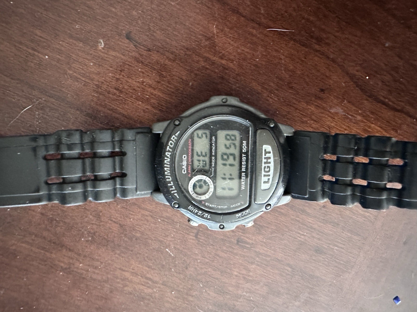 Casio Illuminator Digital Quartz Sport Watch Black Resin Strap 50m
