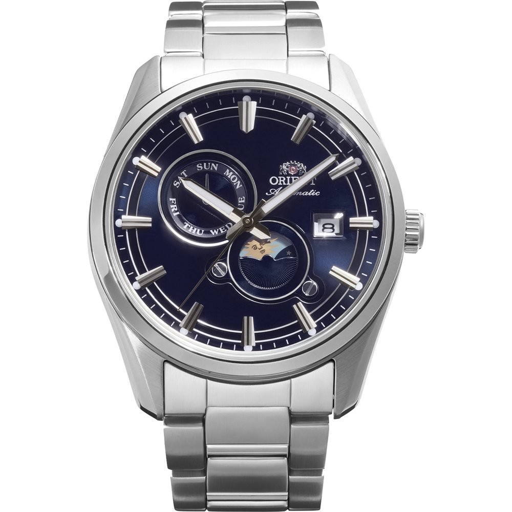 ORIENT SUN & MOON RA-AK0315L30B Blue Stainless Steel Automatic Watch