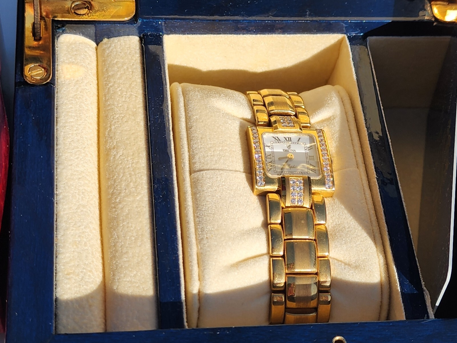 Festina Solid 18k Gold With Diamonds Wrist Watch 💎 Very Rare 50 Grams