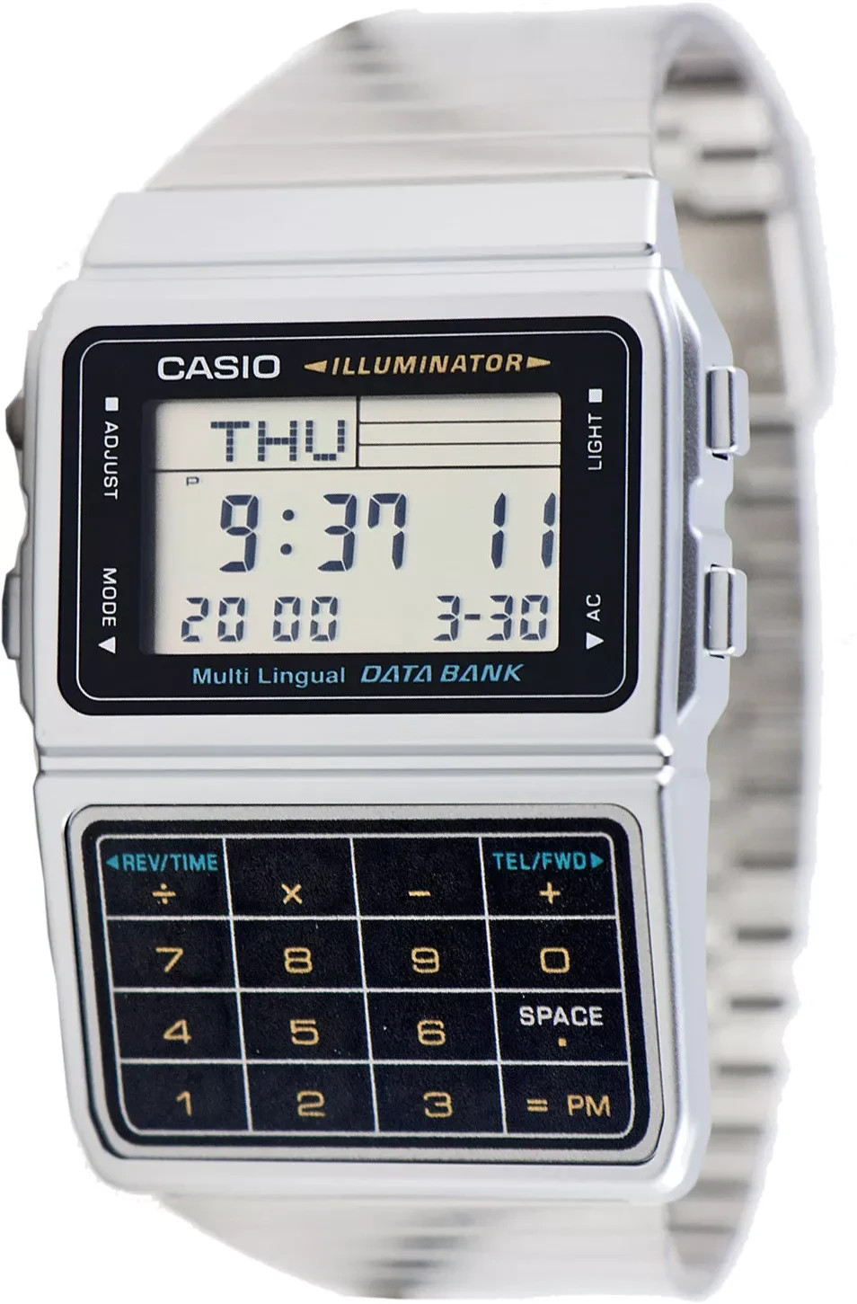 Casio DBC611-1VT, 25 Page “Databank” Watch, 10 Year Battery, 5 Alarms,Calculator