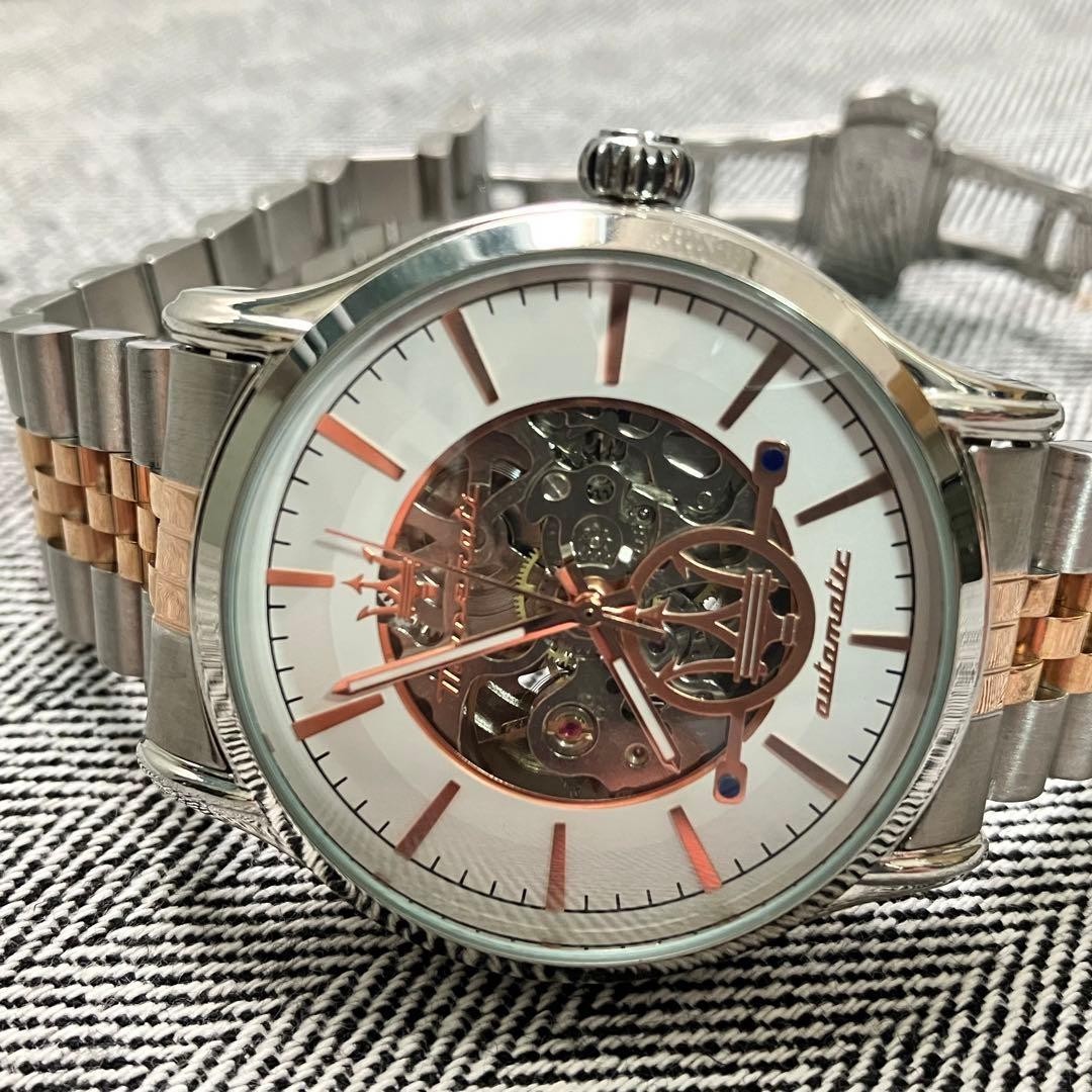 Maserati Automatic Skeleton Men’s Wristwatch Excellent Condition