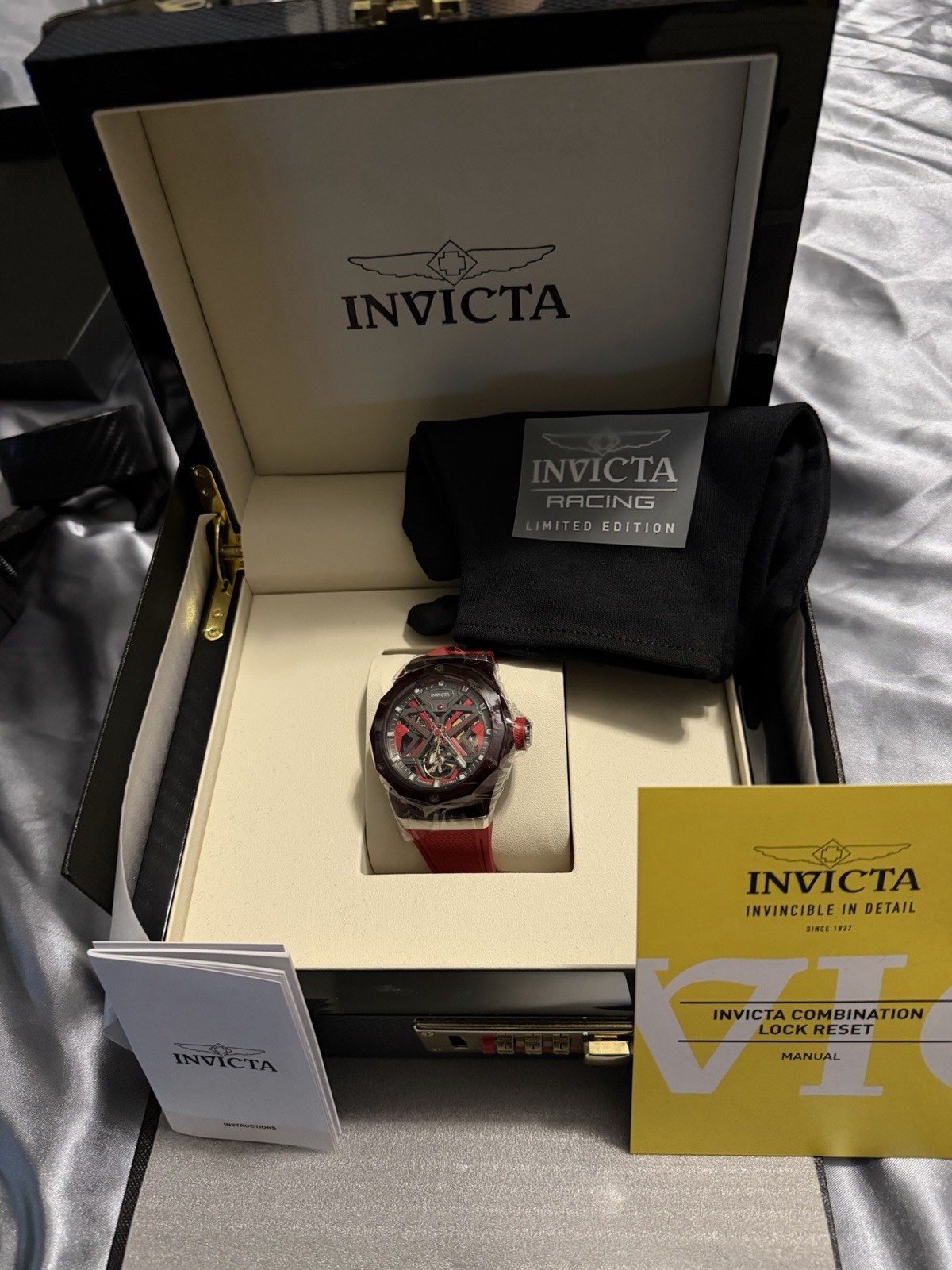 Invicta Celestial Orbitha Automatic Men’s Watch w/ Skeleton Dial 45mm, Red