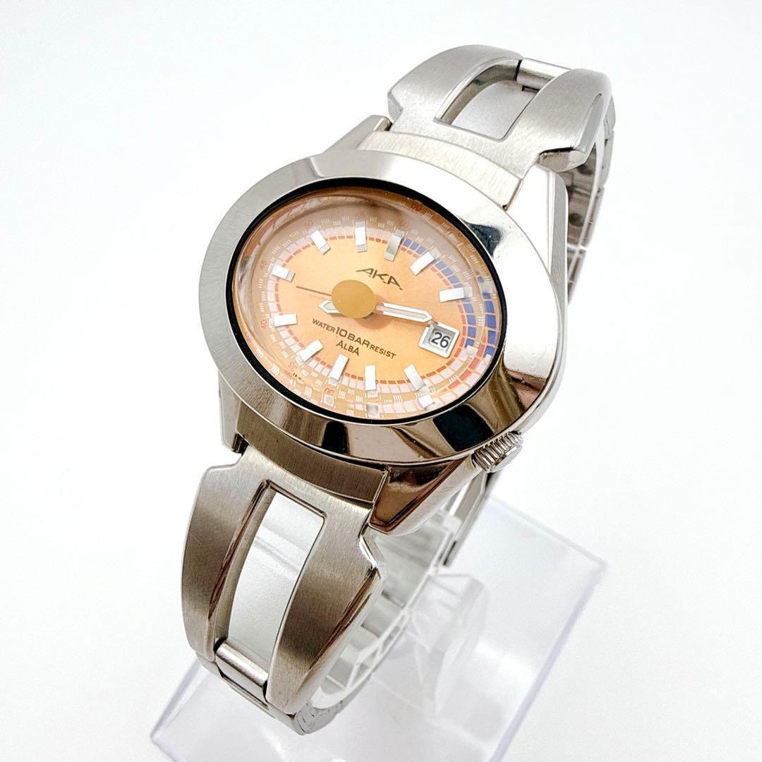 Seiko Alba AKA Y2K Quartz Watch Orange Dial 10 Bar Date