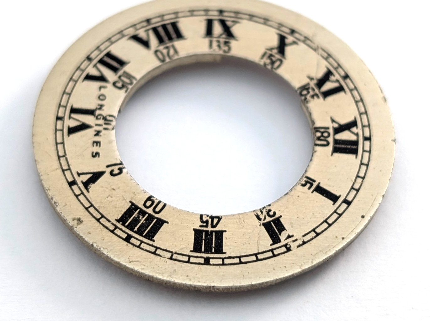 LONGINES 26mm Art Deco Chapter Ring Watch Dial 14mm Center PARTS REPAIR
