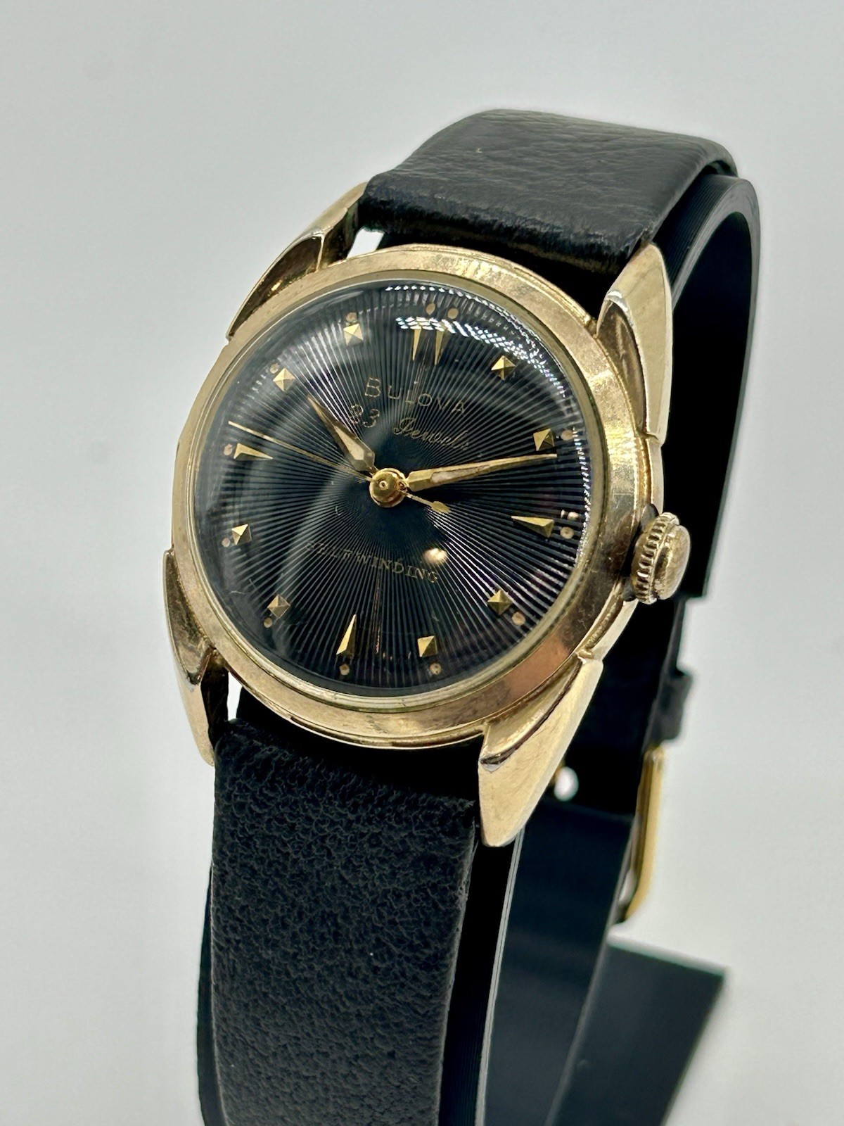 1957 Bulova 23 “A” Selfwinding Black Starburst Dial 23J Auto 10BPAC 30.9mm