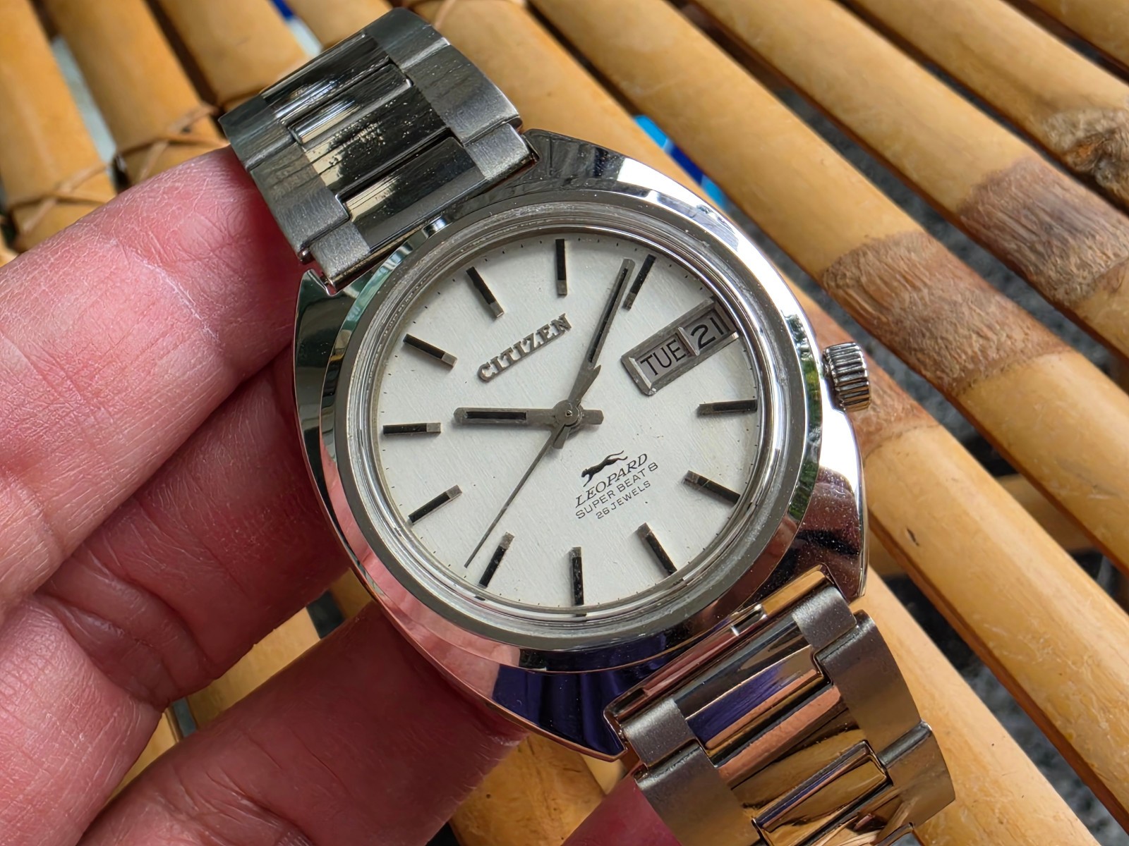 Mint Vintage Automatic Citizen Leopard Automatic Watch 37mm Mens Vintage